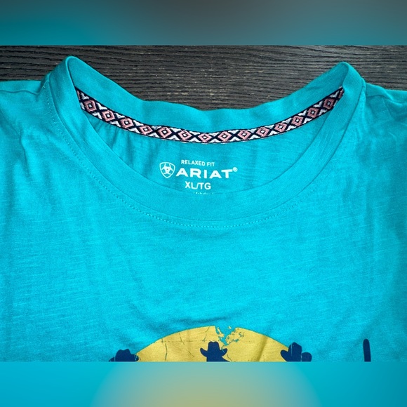 Ariat Blue Wandering Western Tank Top XL - Picture 6 of 8